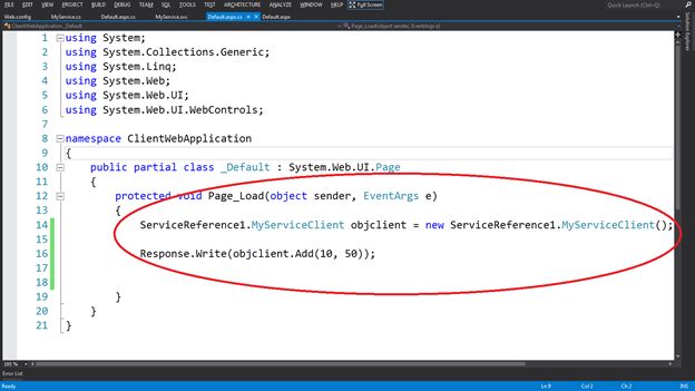 Access the method of WCF service